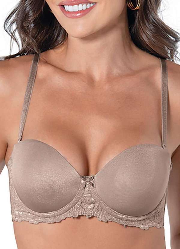 Demillus - Sutiã Bustiê com Aro e Bojo Demillus 67250 55-Bege-Rosado 3