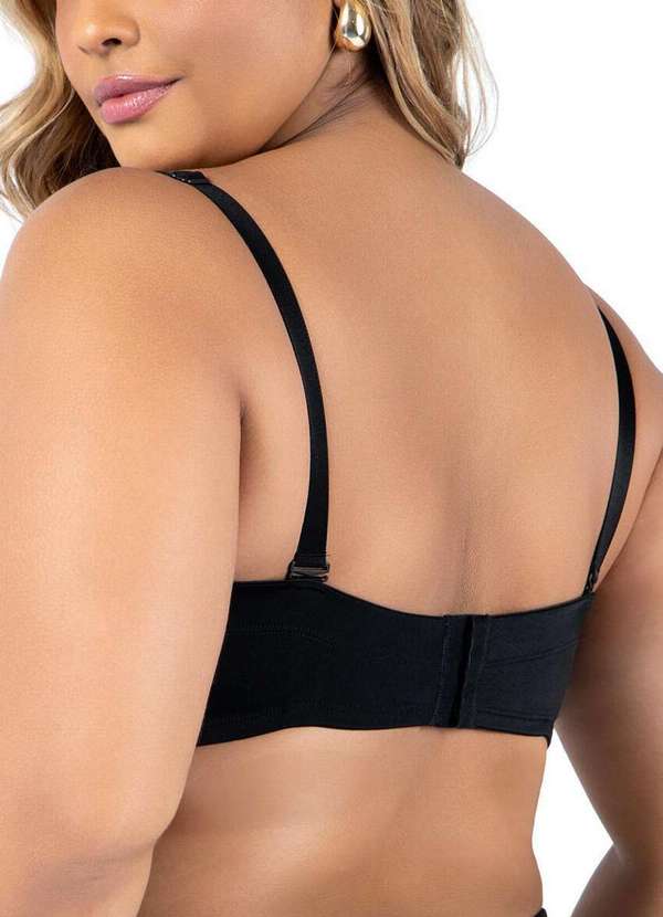 Dilady - Sutiã Bustiê com Aro e Bojo Dilady 12318 Plus Size 012-Preto 2