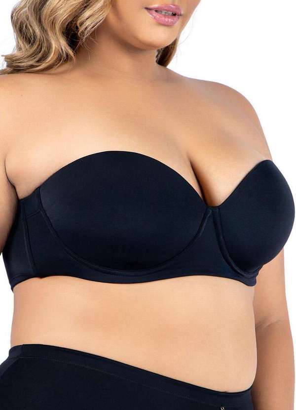 Dilady - Sutiã Bustiê com Aro e Bojo Dilady 12318 Plus Size 012-Preto 3