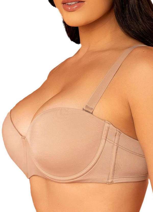Dilady - Sutiã Bustiê com Aro e Bojo Dilady 12318 Plus Size 080-Chocolate- 2