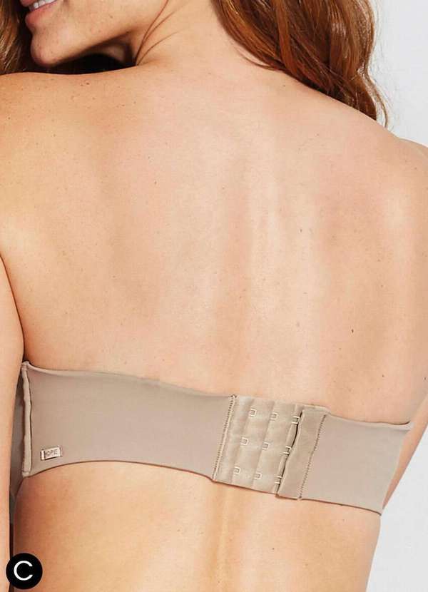 Hope - Sutiã Bustiê com Aro e Bojo Hope 2081 Taça C Cm-Camurca 2