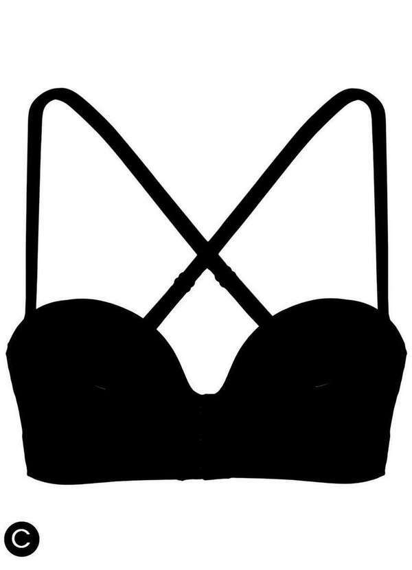 Hope - Sutiã Bustiê com Aro e Bojo Hope 2081 Taça C Pt-Preto 3