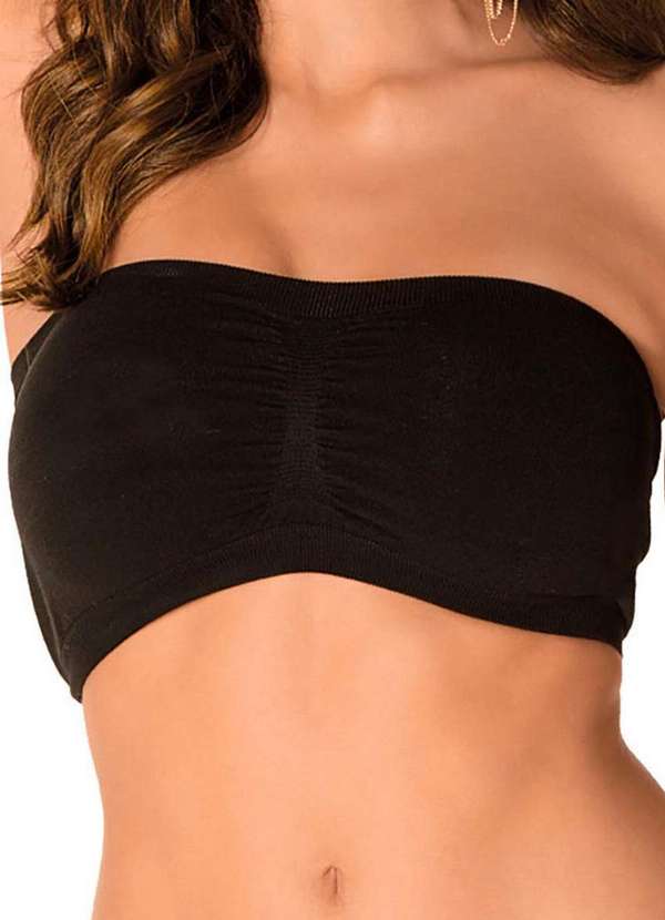 Demillus - Sutiã Bustiê sem Aro e sem Bojo Ultraleve Demillus 61900 27-Preto