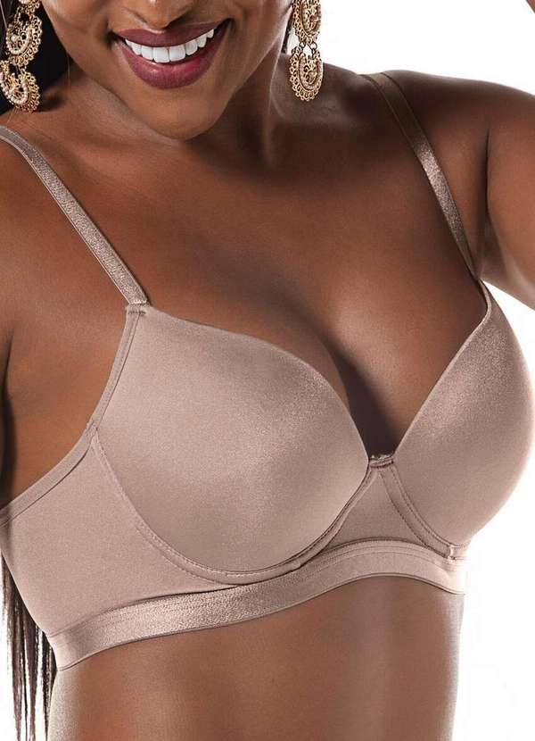 Demillus - Sutiã com Aro e Bojo Chic Demillus 67093 55-Bege-Rosado