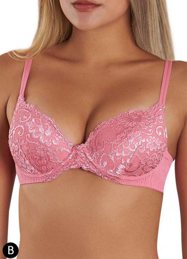 Duloren - Sutiã com Aro e Bojo Duloren 831278 Taça B 36-Incarnat