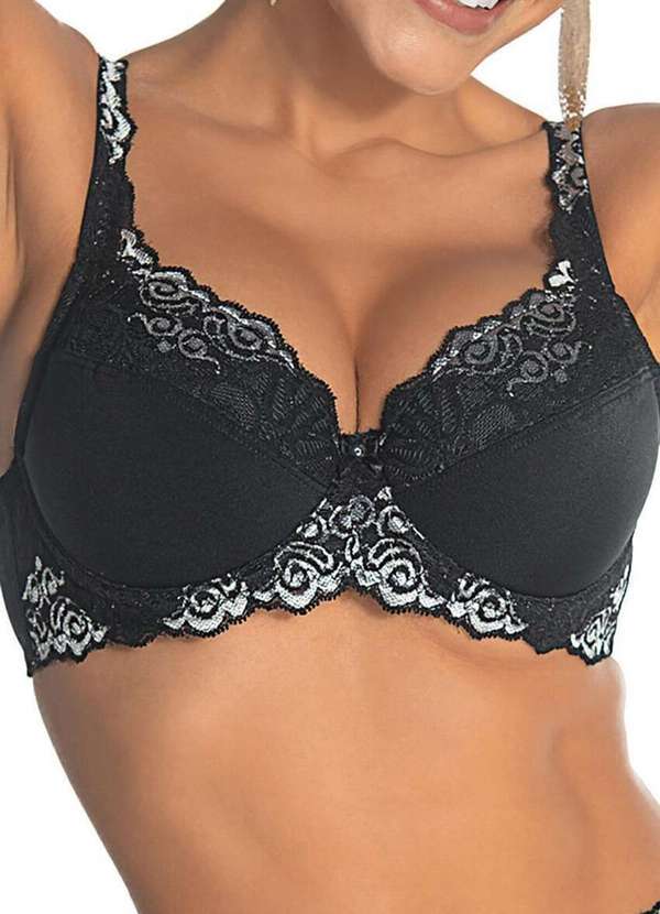 Demillus - Sutiã com Aro e Bojo Habella Demillus 65431 27-Preto