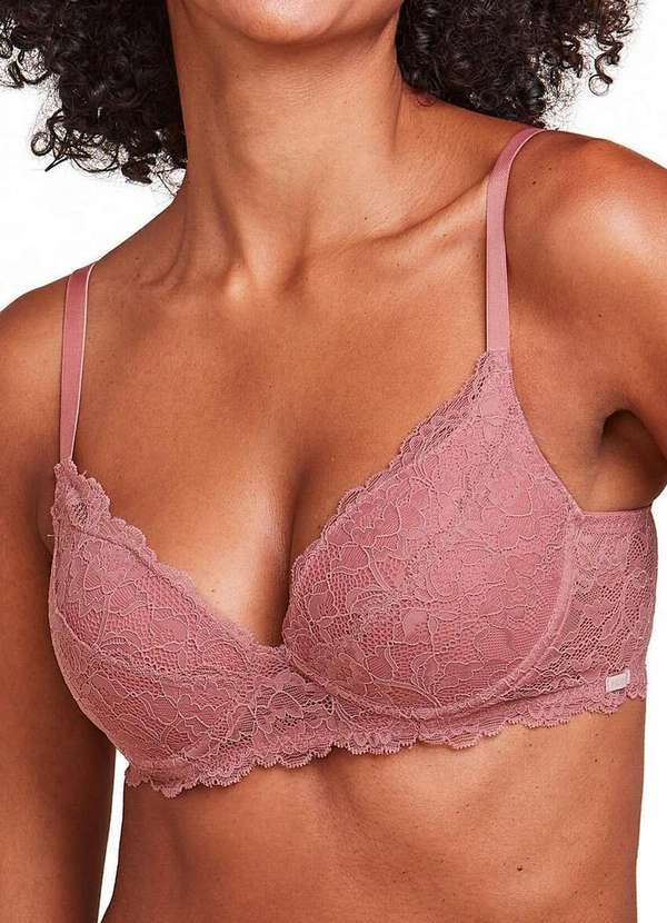 Hope - Sutiã com Aro e Bojo Hope L241550 Taça B Rln-Rosa-Collant