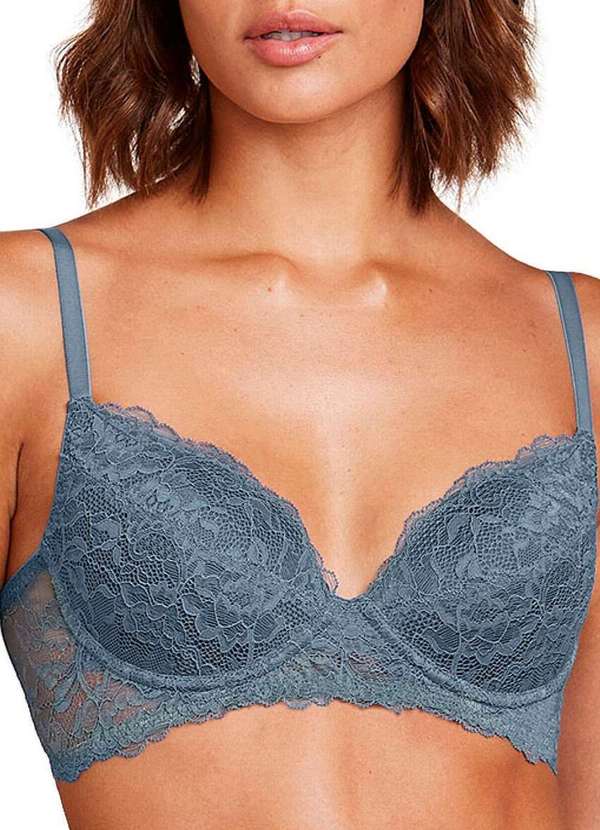 Hope - Sutiã com Aro e Bojo Hope L241550 Taça B Adc-Azul-Delicato