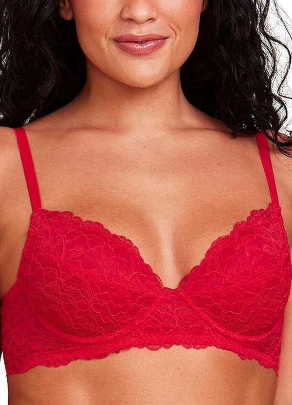 Hope - Sutiã com Aro e Bojo Hope L241550 Taça B Vsc-Vermelho-Classic