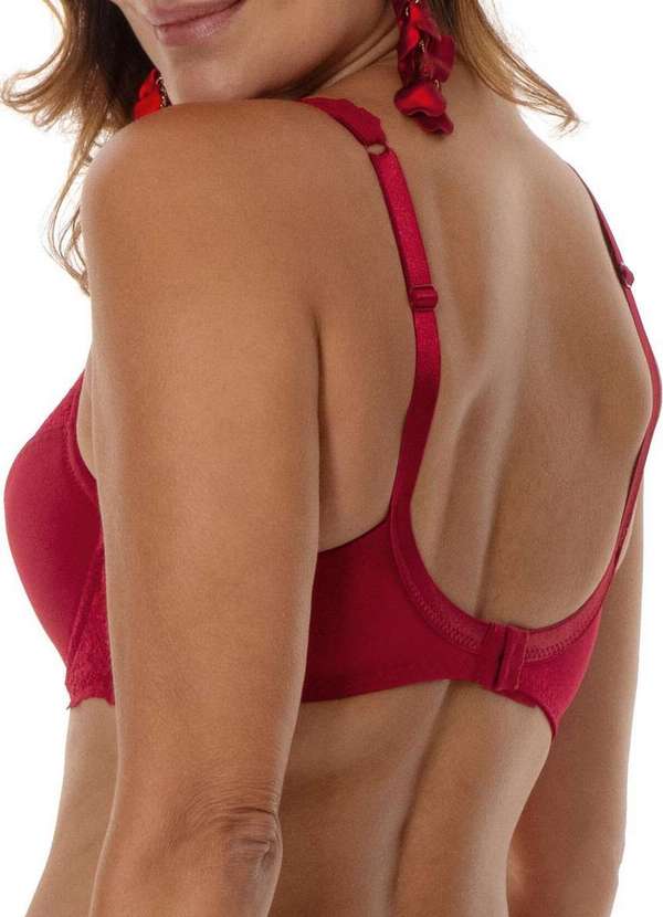 Demillus - Sutiã com Aro e Bojo Iridien Demillus 65204/65104 Taça B 06-Carmim 3