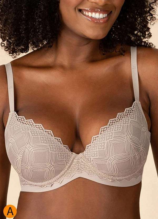 Liz - Sutiã com Aro e Bojo Liz 51766 Taça a 260-Sépia