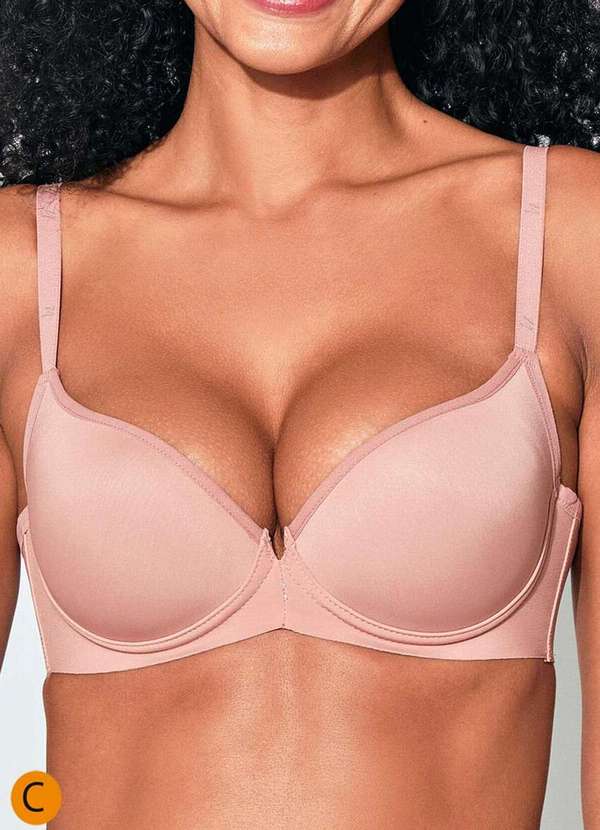 Liz - Sutiã com Aro e Bojo Liz 51866 Taça C 582-Rosa-Mônaco