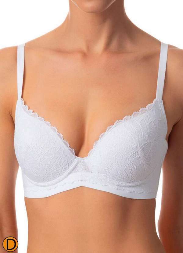Liz - Sutiã com Aro e Bojo Liz 51966 Taça D 09-Branco