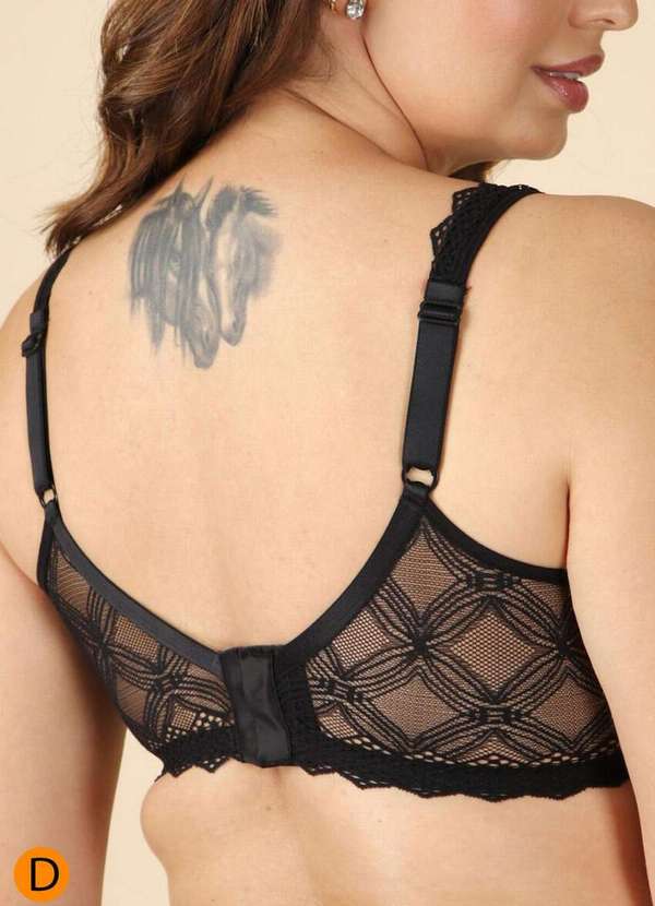 Liz - Sutiã com Aro e Bojo Liz 51975 Taça D 381-Super-Black 2