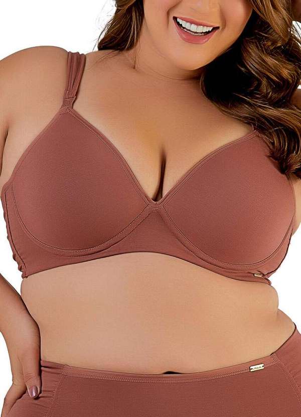 Love Secret - Sutiã com Aro e Bojo Love Secret 813101 Plus Size 719-Bronze