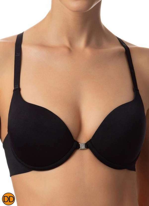 Liz - Sutiã com Aro e Bojo Push Up Liz 51385 Taça Dd 71-Preto