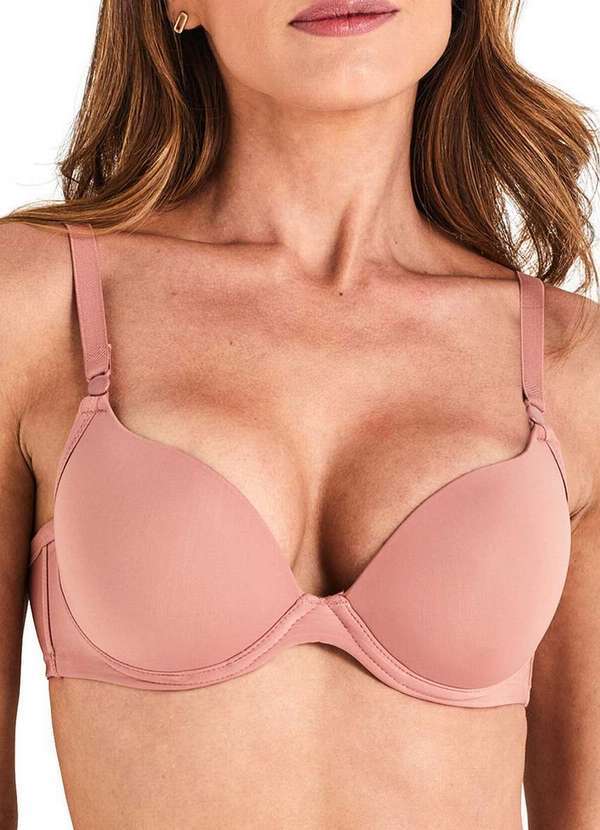Liz - Sutiã com Aro e Bojo Push Up Liz 51690 Taça B 582-Rosa-Mônaco