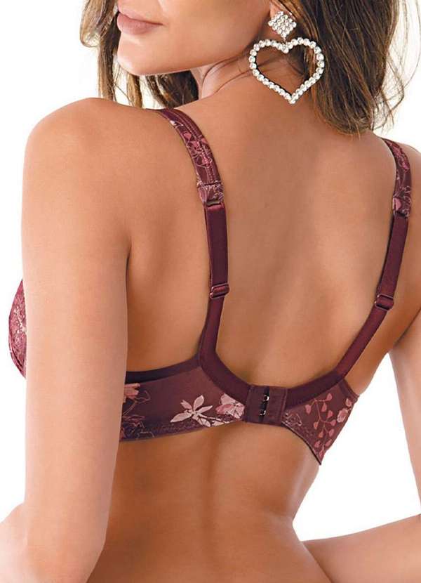 Demillus - Sutiã com Aro e Bojo Sisi Demillus 67162 50-Vinho-Barolo 2