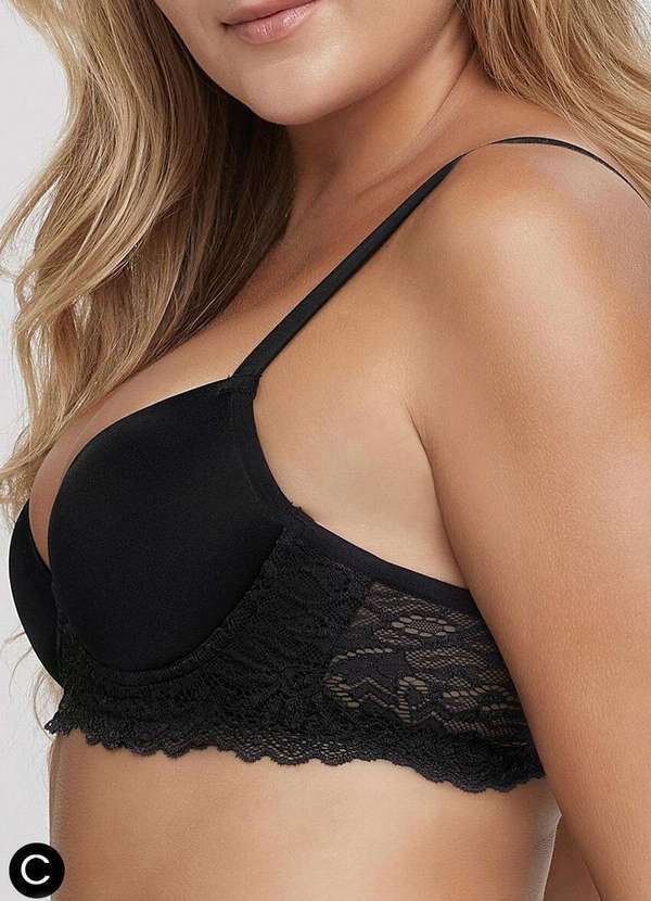 Triumph - Sutiã com Aro e Bojo Wp Triumph 25077 Taça C 217-Preto 3