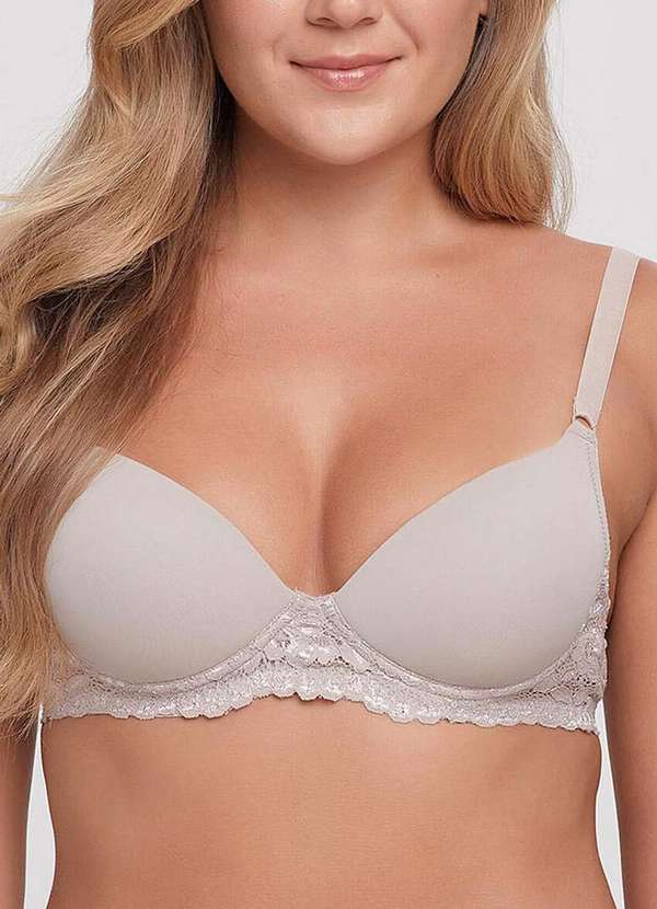 Triumph - Sutiã com Aro e Bojo Wp Brigite Triumph 25084 Taça B 48-Mink