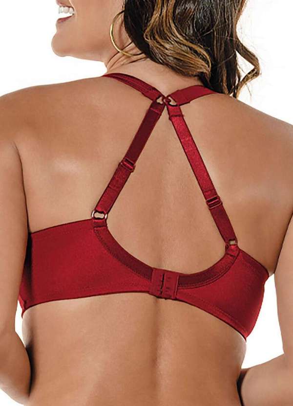 Demillus - Sutiã com Aro e sem Bojo Barínya Demillus 65307 06-Carmim 2