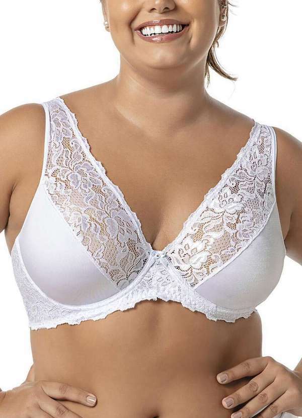 Demillus - Sutiã com Aro e sem Bojo Bijú Demillus 64285 20-Branco