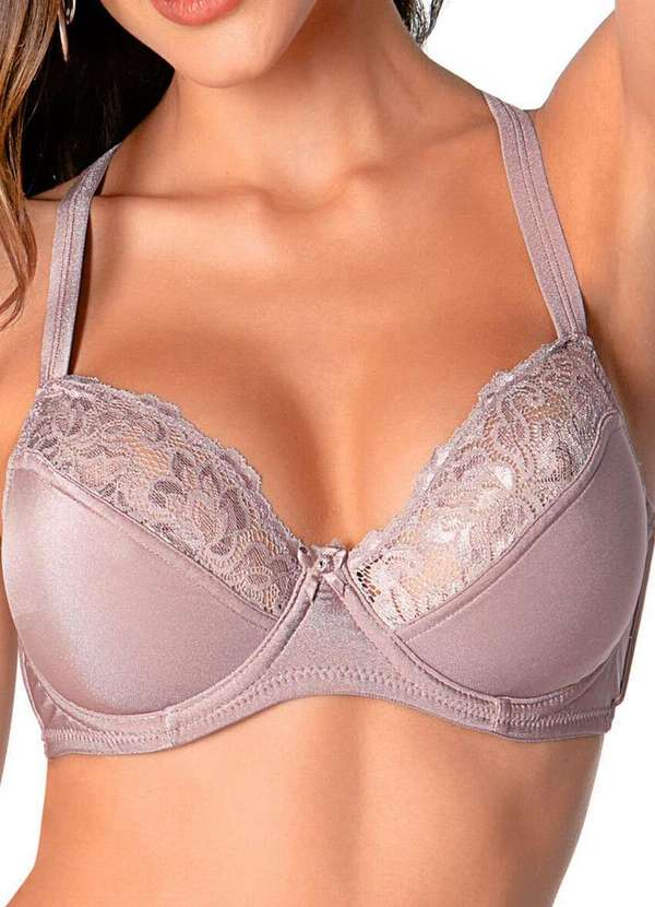 Demillus - Sutiã com Aro e sem Bojo Bojo Demillus 64086 11-Lilas-Mistico