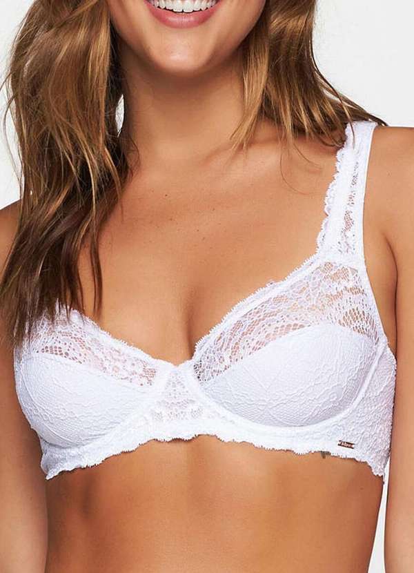 Valisere - Sutiã com Aro e sem Bojo Bojo Valisere 30060 09-Branco