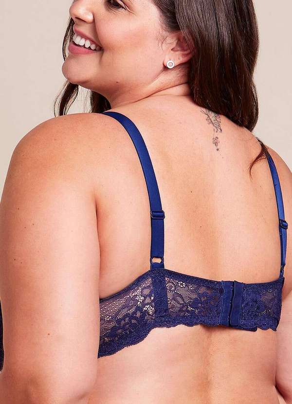 Bonjour - Sutiã com Aro e sem Bojo Bonjour 0b240240 Ahc-Azul-Marinho-Clássico 2
