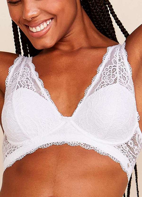 Bonjour - Sutiã com Aro e sem Bojo Bonjour 0b241990 Brc-Branco