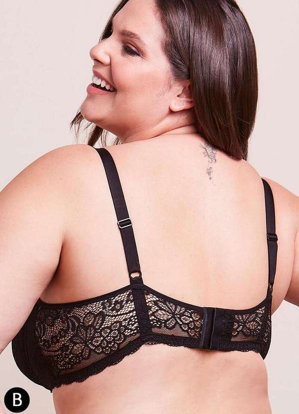 Bonjour - Sutiã com Aro e sem Bojo Bonjour B240990 Taça B Pto-Preto 2