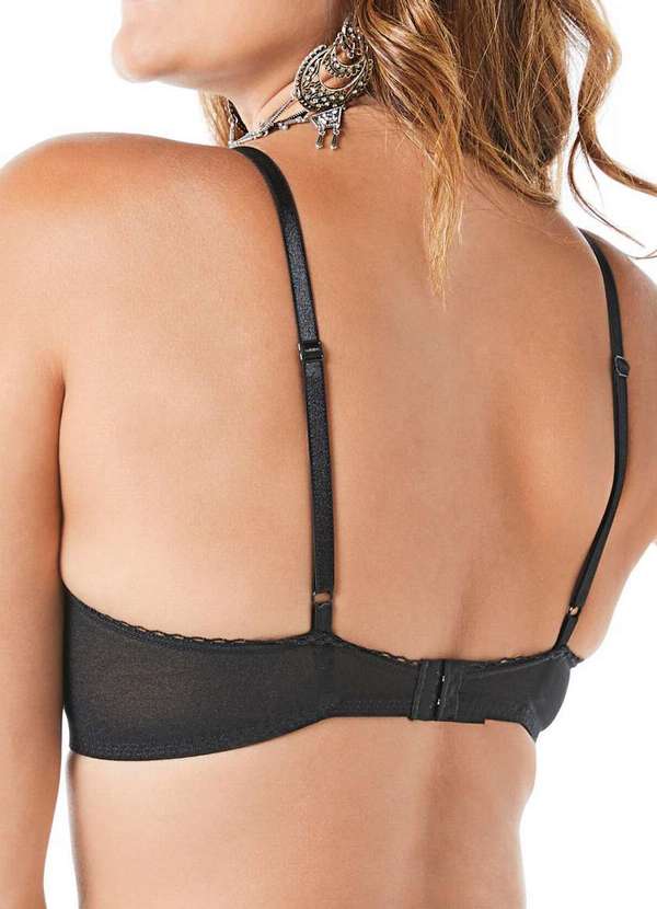 Demillus - Sutiã com Aro e sem Bojo Cintilante Demillus 64438 27-Preto 2