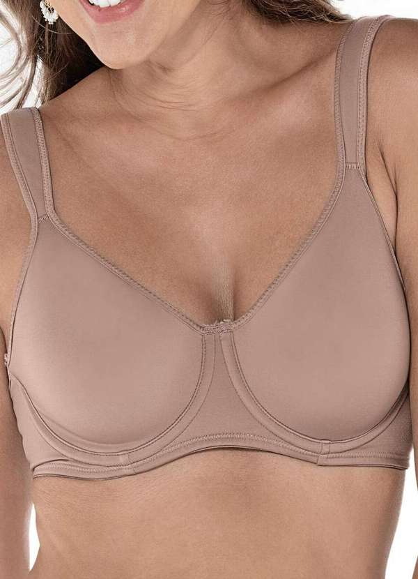 Demillus - Sutiã com Aro e sem Bojo Cítara Demillus 64513 55-Bege-Rosado