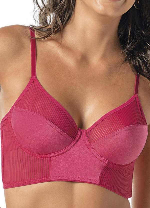 Demillus - Sutiã com Aro e sem Bojo Ermitage Demillus 64040 97-Framboesa