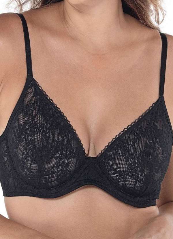 Demillus - Sutiã com Aro e sem Bojo Gradisca Demillus 64025 27-Preto