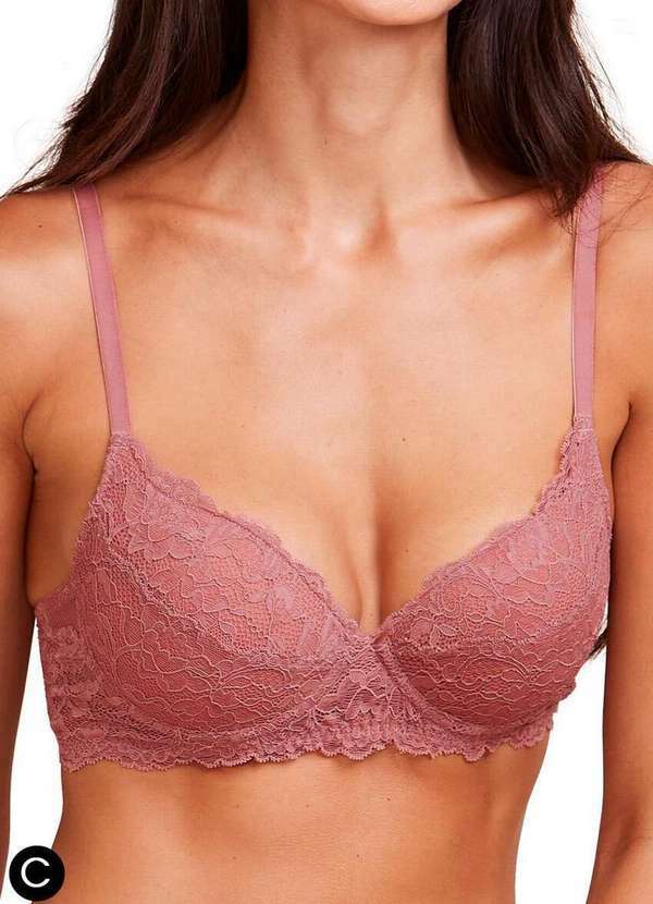 Hope - Sutiã com Aro e sem Bojo Hope L24055 Taça C Rln-Rosa-Collant