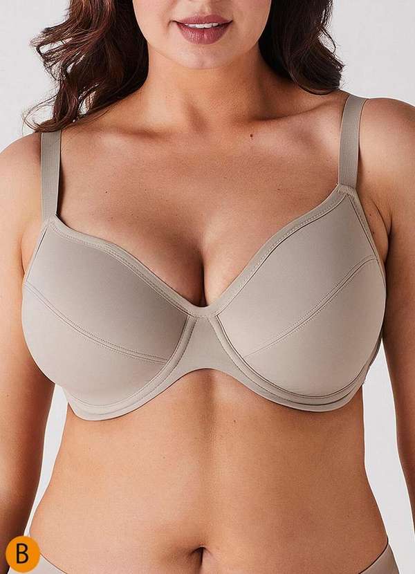 Liz - Sutiã com Aro e sem Bojo Liz 57247 Taça B 260-Sepia