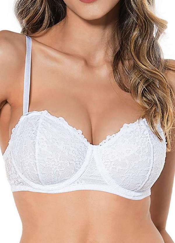 Demillus - Sutiã com Aro e sem Bojo Nupcial Demillus 64105 20-Branco