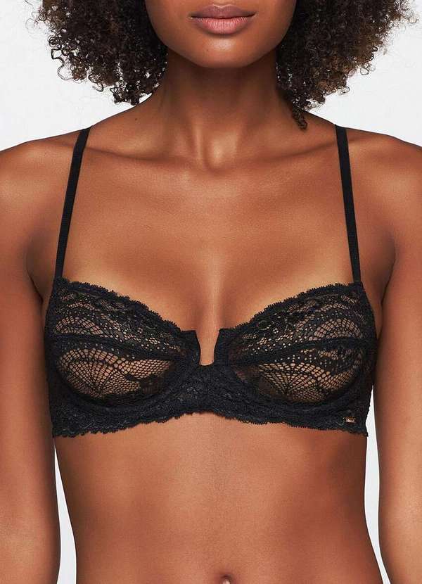 Valisere - Sutiã com Aro e sem Bojo Valisere 38849 71-Preto
