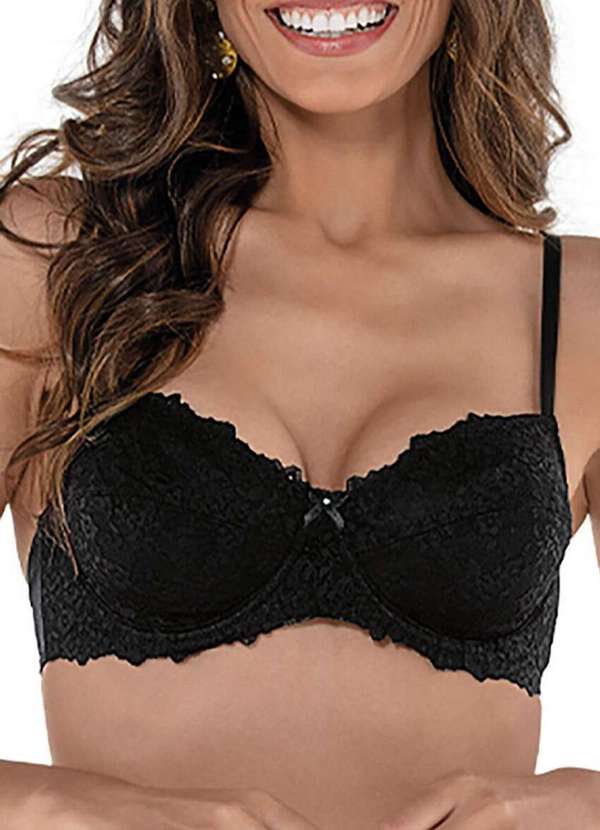 Demillus - Sutiã com Aro e sem Bojo Vanille Demillus 64042 27-Preto