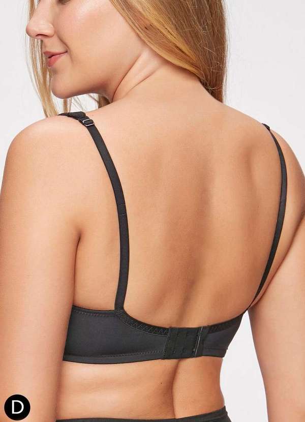 Triumph - Sutiã com Aro e sem Bojo W Shape Triumph 24814 Taça D 217-Preto 2