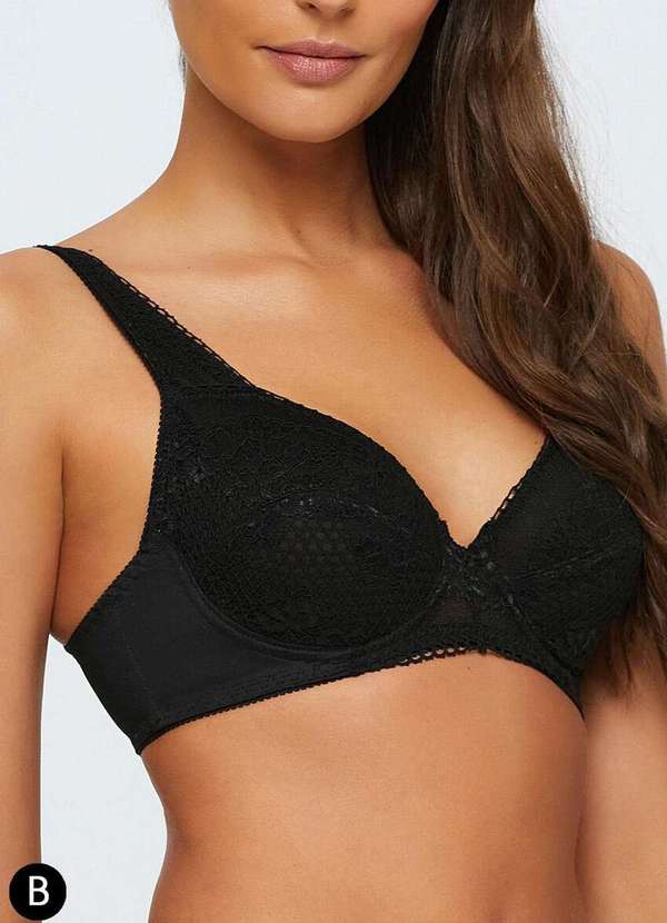 Triumph - Sutiã com Aro e sem Bojo W Triumph 25063 Taça B 217-Preto 3