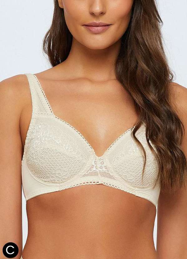 Triumph - Sutiã com Aro e sem Bojo W Triumph 25063 Taça C 279-Merengue