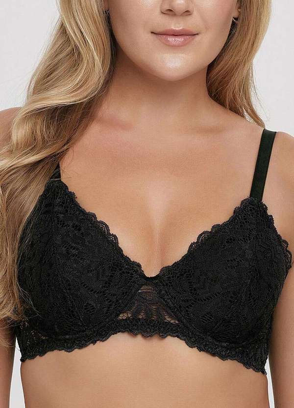 Triumph - Sutiã com Aro e sem Bojo W Triumph 25075 217-Preto