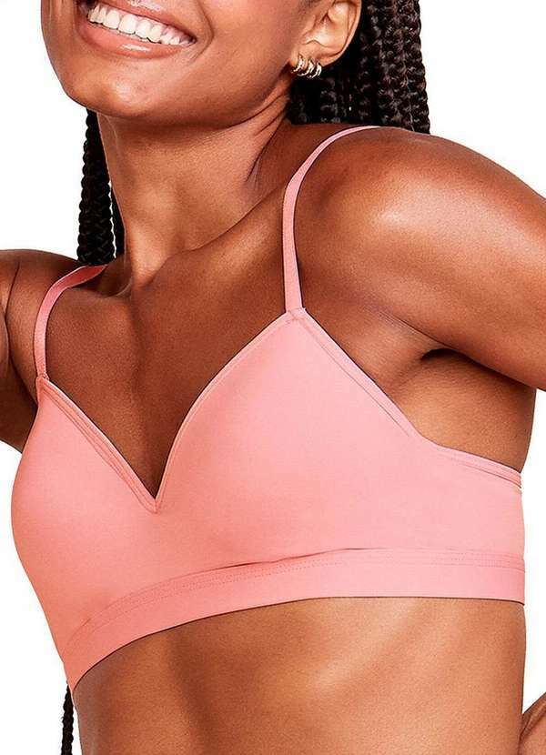 Bonjour - Sutiã sem Aro com Bojo Bonjour B2884 Taça B Crh-Coral-Hit