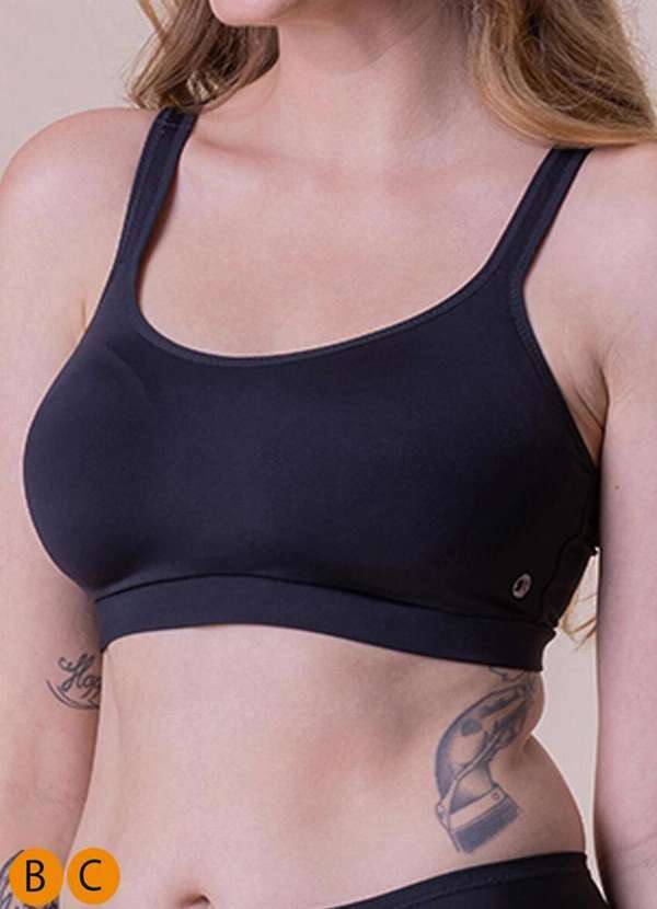 Liz - Sutiã sem Aro com Bojo Liz 51022 Taça B C 71-Preto