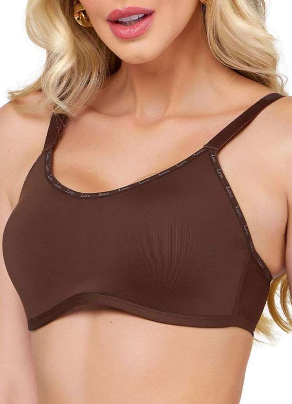 Love Secret - Sutiã sem Aro com Bojo Love Secret 838104 Taça B 082-Deep-Brown