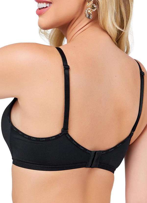 Love Secret - Sutiã sem Aro com Bojo Push Up Love Secret 838103 Taça B 012-Preto 2
