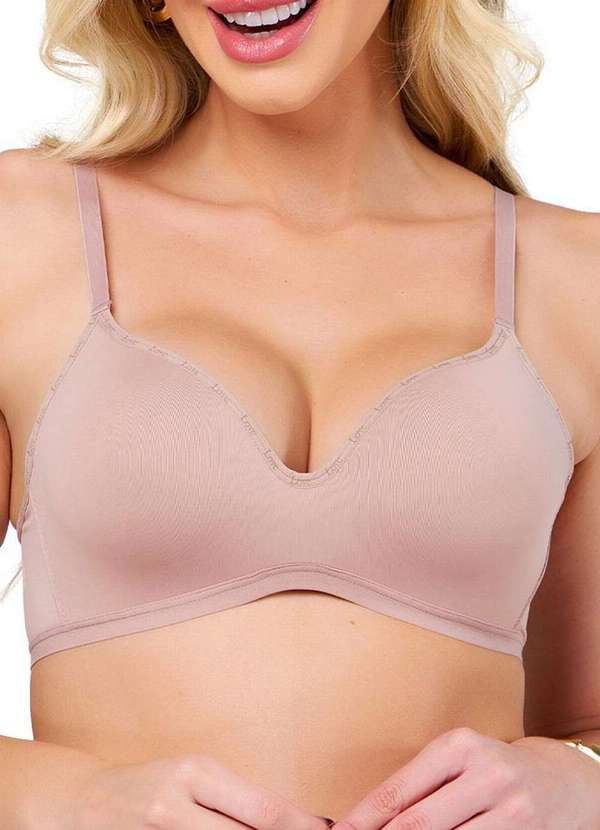 Love Secret - Sutiã sem Aro com Bojo Push Up Love Secret 838103 Taça B 102-Chocolate