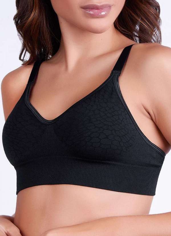 Lupo - Sutiã sem Aro com Bojo Removível Loba 41318-001 9990-Preto 2